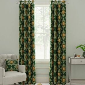 Angel Strawbridge Mademoiselle Daisy Curtains 1920s Cobolt Green