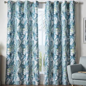 Terrys Fabrics Malay Ready Made Eyelet Blackout Curtains Green