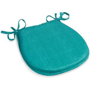 Terrys Fabrics Plain Water Resistant Outdoor Rounded Seat Pad 42cm x 42cm Green