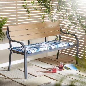 Terrys Fabrics Tropical Water Resistant Outdoor Bench Pad 45cm x 125cm Blue