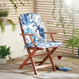 Terrys Fabrics Tropical Water Resistant Outdoor Chair Pad 42cm x 95cm Blue