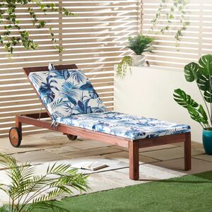 Terrys Fabrics Tropical Water Resistant Outdoor Lounger Pad 60cm x 180cm Blue