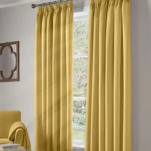 Terrys Fabrics 100% Blackout Ready Made Blackout Curtains Ochre