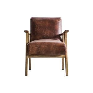 Gallery Neyland Arm Chair Vintage Brown Leather