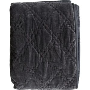 Gallery Quilted Cotton 240cm x 260cm Bedspread Charcoal