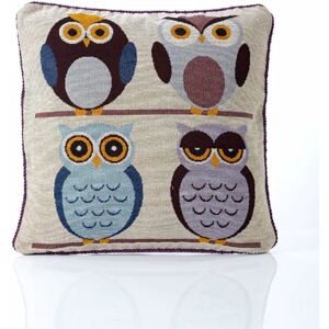 Terrys Fabrics Owl Tapestry Filled Cushion Multi