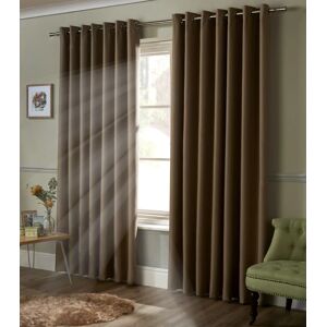 Terrys Fabrics Blackout Ready Made Eyelet Curtains Beige