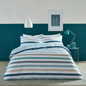 Terrys Fabrics Fusion Carlson Stripe Duvet Cover Bedding Set Teal