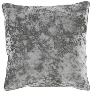 Catherine Lansfield Crushed Velvet Filled Cushion 55cm x 55cm Silver