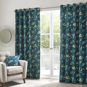 Terrys Fabrics Dacey Ready Made Eyelet Curtains Teal