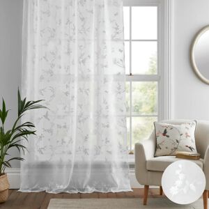 Terrys Fabrics Darnley Ready Made Slot Top Voile Panel White