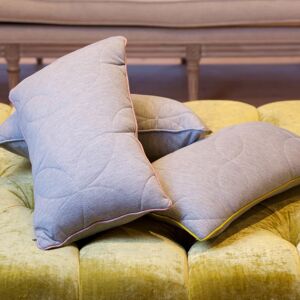 Terrys Fabrics Leo Filled Boudoir Cushion Grey / Blush