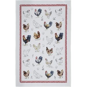 Ulster Weavers Farm Birds Tea Towel Red