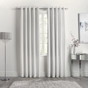 Terrys Fabrics Faye Ready Made Eyelet Curtains Ivory