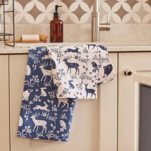 Ulster Weavers Forest Friends Tea Towel Pair Navy