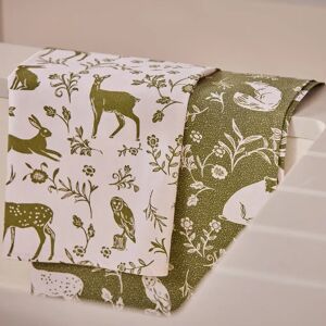 Ulster Weavers Forest Friends Tea Towel Pair Sage