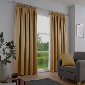 Terrys Fabrics Galaxy Dimout Ready Made Curtains Ochre