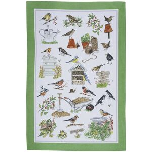 Ulster Weavers Garden Birds Tea Towel Green