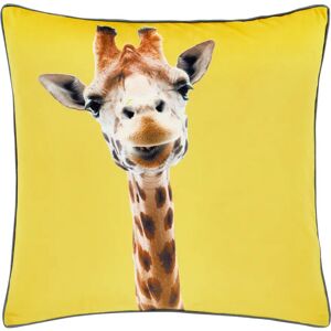 Catherine Lansfield Giraffe Filled Cushion 55cm x 55cm Yellow