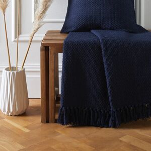 Terrys Fabrics Hayden Throws and Cushion Navy