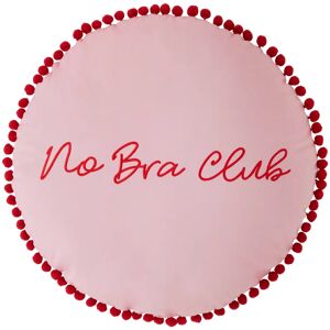 Skinnydip No Bra Club Round Filled Cushion 40cm Pink