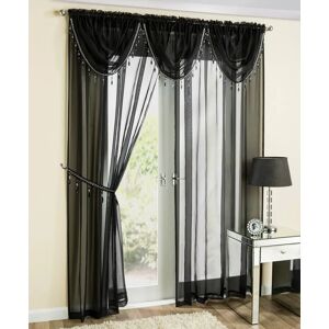 Terrys Fabrics Crystal Voile Panel Black