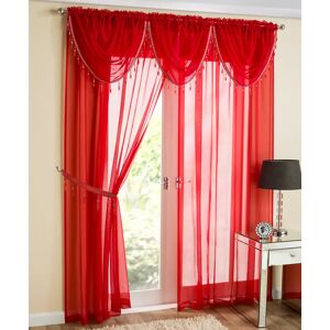 Terrys Fabrics Crystal Voile Panel Red