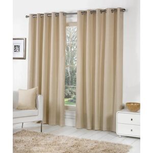 Terrys Fabrics Sorbonne Ready Made Eyelet Curtains Natural