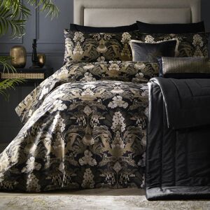 Laurence Llewelyn-Bowen Suburban Jungle Duvet Cover Bedding Set Black Gold