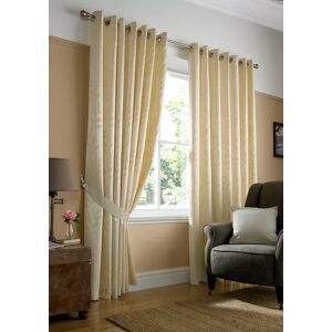 Terrys Fabrics Tivoli Ready Made Eyelet Curtains Cream