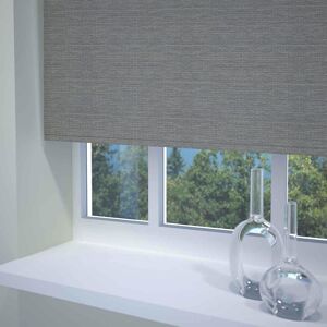 Terrys Fabrics Textured Stripe Ready Made Blackout Roller Blind Charcoal