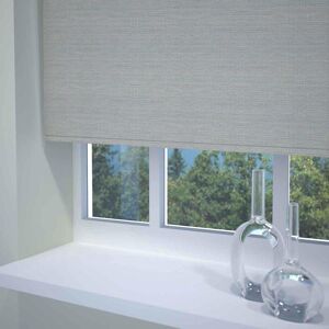 Terrys Fabrics Textured Stripe Ready Made Blackout Roller Blind Grey