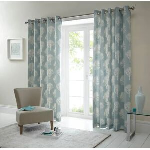 Terrys Fabrics Woodland Ready Made Eyelet Curtains Duck Egg Blue