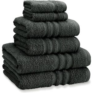 Catherine Lansfield Zero Twist Six Towel Bale Charcoal Grey