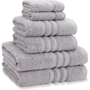 Catherine Lansfield Zero Twist Six Towel Bale Silver Grey