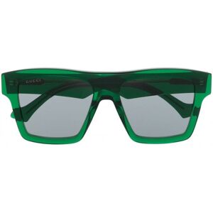 GUCCI EYEWEAR Acetate Rectangular Frame Sunglasses Green - Unisex - Green