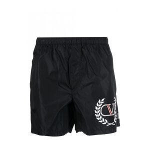 VALENTINO Branded Swimshorts - Men - Black