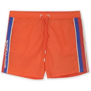 MONCLER Classic Branded Swimshorts Orange - Men - Orange