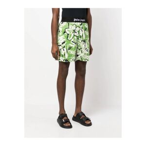 Palm Macro Hibiscus Easy Shorts - Men - Green > Various Colours