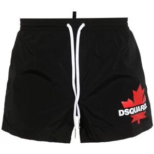 DSQUARED2 Maple Leaf Swimshorts Black - Men - Black