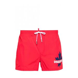 DSQUARED2 Maple Leaf Swimshorts Red - Men - Red