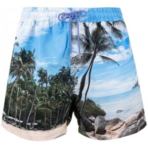 PAUL SMITH Paradise Swimshorts Blue - Men - Blue