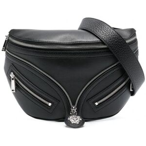 Versace Calf Leather Belt Bag - Men - Black