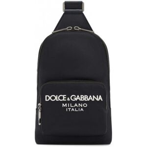 Dolce & Gabbana Logo Embellished Messenger Bag Black - Men - Black