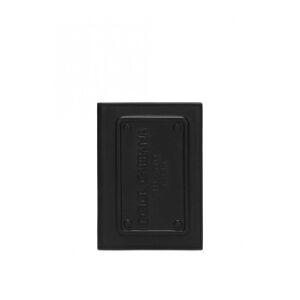 Dolce & Gabbana Embossed Plaque Wallet Black - Men - Black
