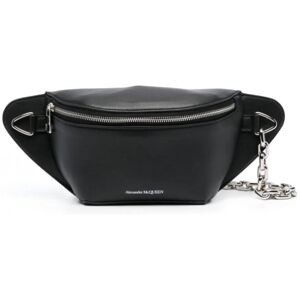 ALEXANDER MCQUEEN Logo-Print Leather Belt Bag Black - Men - Black