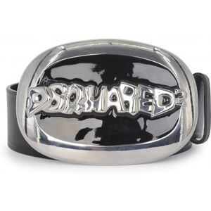 DSQUARED2 Oversize Buckle Belt Black - Men - Black > Silver