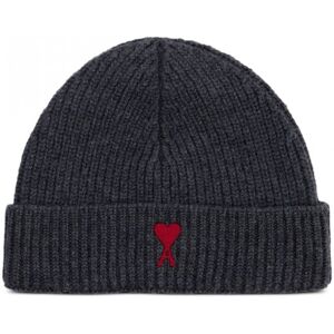 AMI PARIS Red ADC Beanie Grey - Unisex - Grey