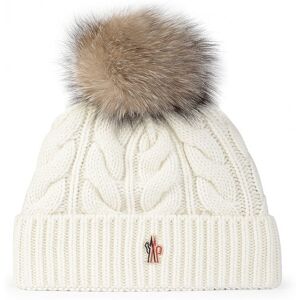 MONCLER GRENOBLE Womens Cable Knit Bobble Hat White - Women - White > Cream