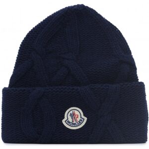 MONCLER Wool Fold Beanie Navy - Men - Navy